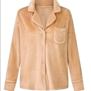 SKIMS Velour Honey Medium Pajama Top NEW